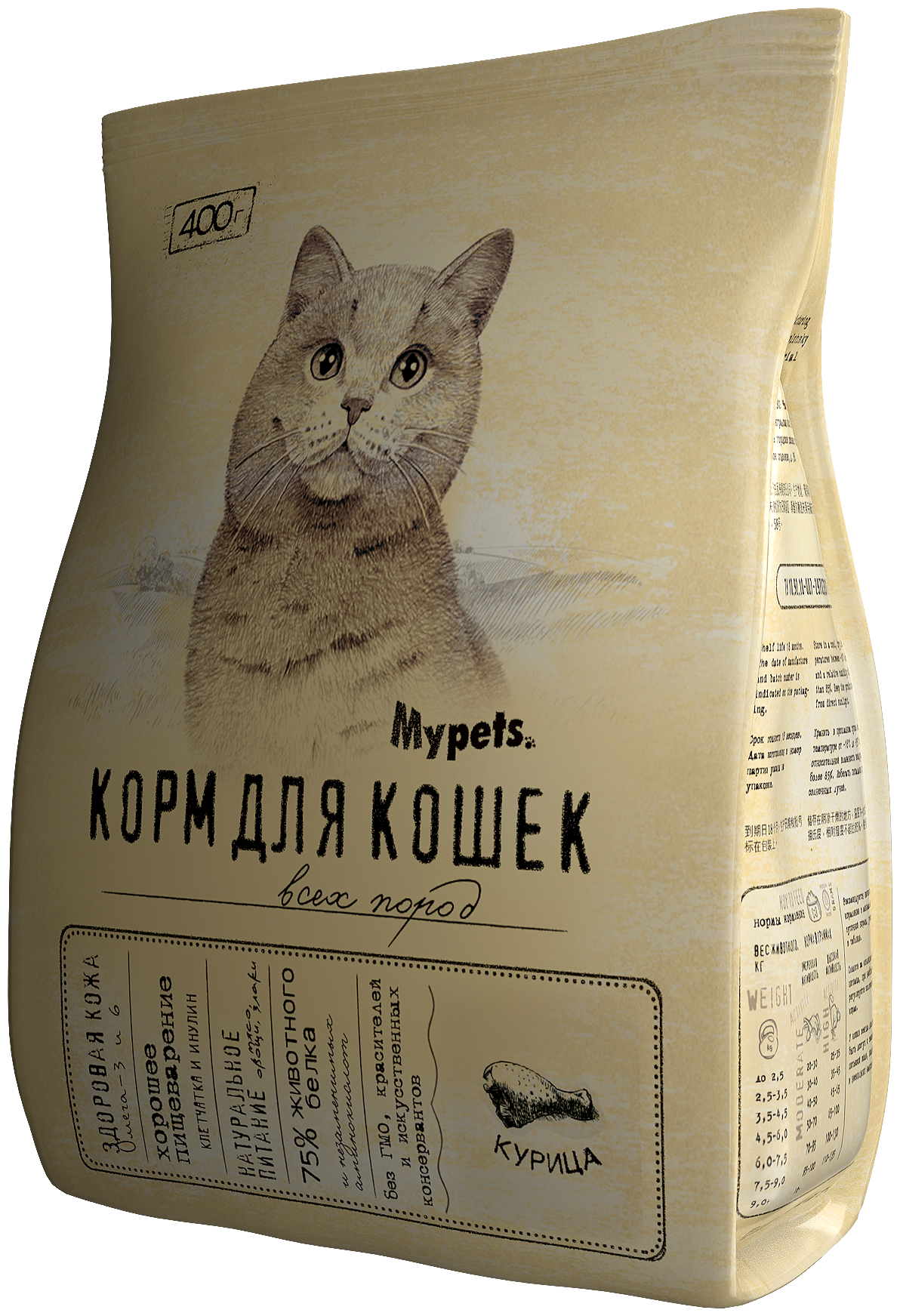 Корм для кошек Mypets с курицей, 400 г * 10 шт - фотография № 4