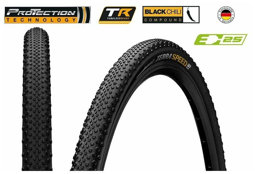 CONTINENTAL Велопокрышка CONTINENTAL 27.5x1.50 Terra Speed ProTection foldable 3/180Tpi 410гр.