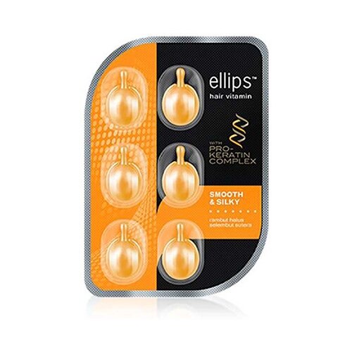 Ellips Hair Vitamin Витамины (масло) PRO-KERATIN Complex Smooth&Silky с маслом алоэ вера (банка) 50 капсул