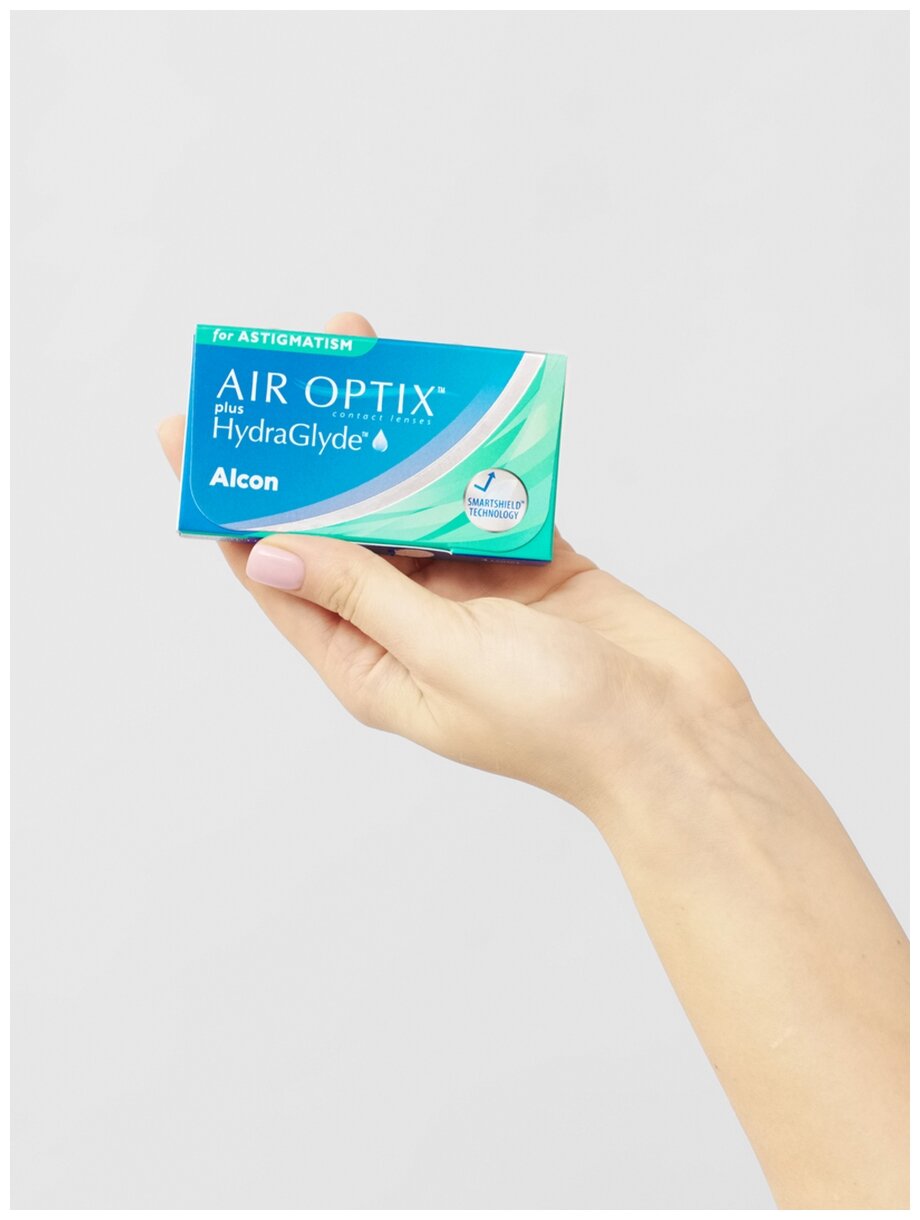 Alcon AIR OPTIX plus HydraGlyde Astigmatism (3 линзы) BC 8.7 SPH -2.25 CYL -1.25 AXIS 30 - фотография № 11