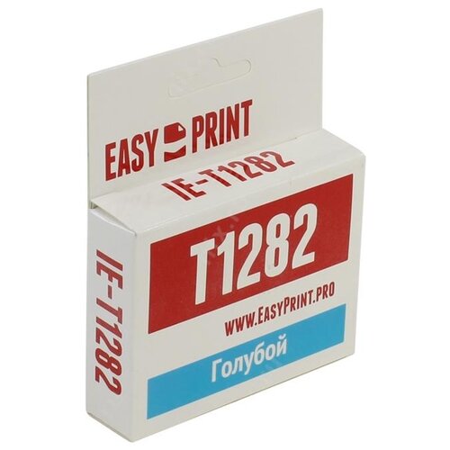 Картридж EasyPrint IE-T1282, 272 стр, голубой картридж для струйного принтера easyprint ie t0802 epson t0802