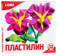 Пластилин LORI Классика 12 цветов (Пл-007)