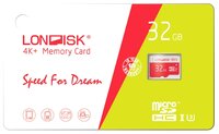 Карта памяти Londisk 4K+ microSDHC Class 10 UHS-I U3 32GB