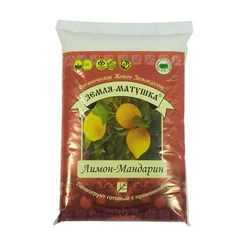 Грунт БашИнком Земля-Матушка для лимона, мандарина, жасмина, инжира, кофе, 3 л.