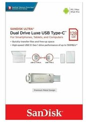 USB флешка Sandisk 128Gb Ultra Dual Drive Luxe USB 3.1 gen 1/ USB Type-C 150 Mb/s