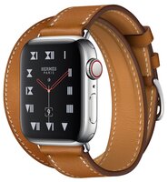 Часы Apple Watch Hermès Series 4 GPS + Cellular 40mm Stainless Steel Case with Leather Double Tour b