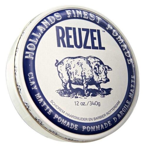 REUZEL глина Hollands Finest Pomade clay matte, средняя фиксация, 340 мл