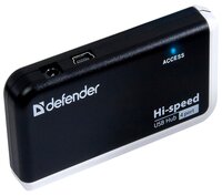 USB-концентратор Defender Quadro Infix (83504) разъемов: 4 черный