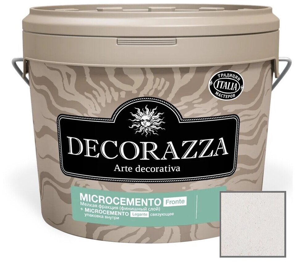 Декоративное покрытие Decorazza Microcemento Fronte + Legante MC 001 3 кг