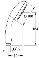 Лейка для душа Grohe New Tempesta 100 26161000 хром