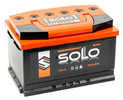 Аккумулятор 6СТ-74 Solo Premium Обратная полярность 720A 278x175x175 SLEP743R