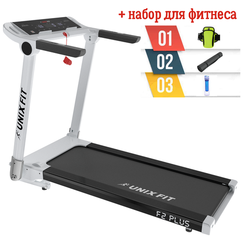 фото Беговая дорожка unixfit hi-tech f2 plus arctic ice + набор для фитнеса