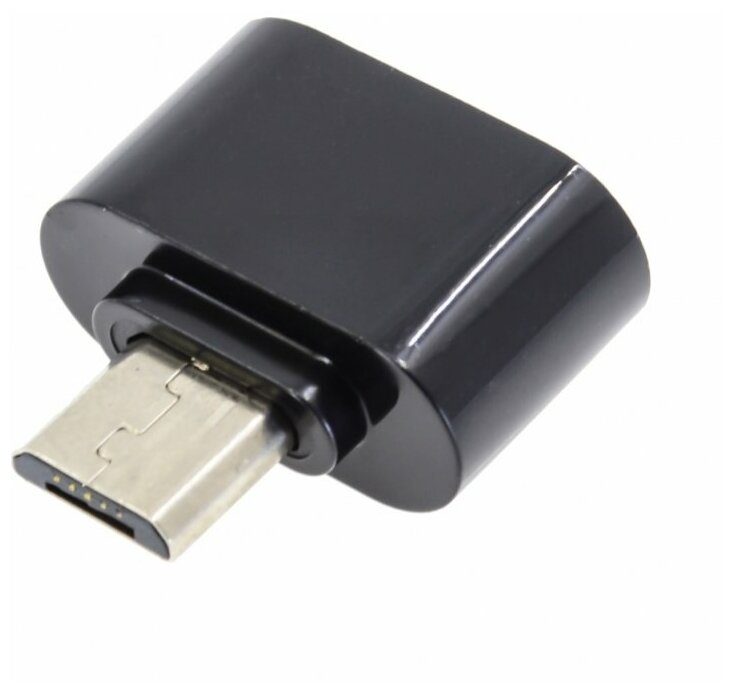 OTG-адаптер Noname USB-MicroUSB (маленький), черный
