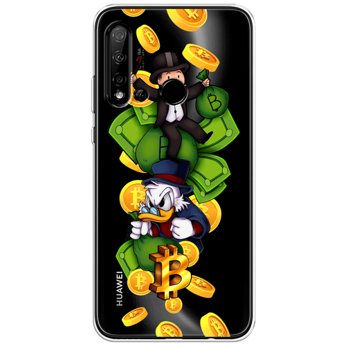 Силиконовый чехол на Huawei Nova 5i / Хуавей Нова 5i Scrooge McDuck and Monopoly, прозрачный силиконовый чехол на huawei nova 5i хуавей нова 5i билет в нью йорк прозрачный