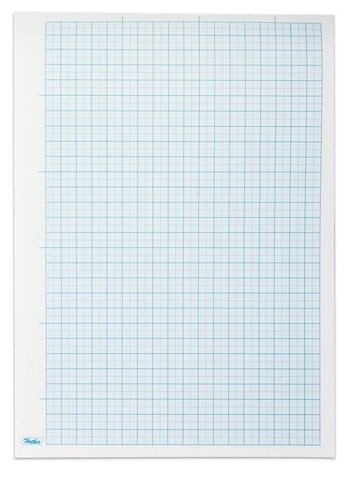 Бумага масштабно-координатная Hatber А4, 210х295 мм, голубая, на скобе, 16 листов (16Бм4_02284(N002704))