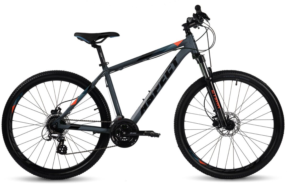 Горный велосипед Aspect Nickel 27.5 (20", серо-оранжевый)