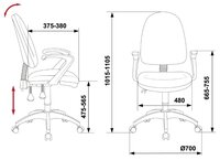 Компьютерное кресло Бюрократ T-610 , обивка: текстиль , цвет: черный