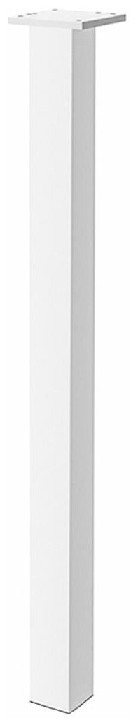 Опора для барной стойки нерегулируемая квадратная высота 1100 мм белая (1 шт.)