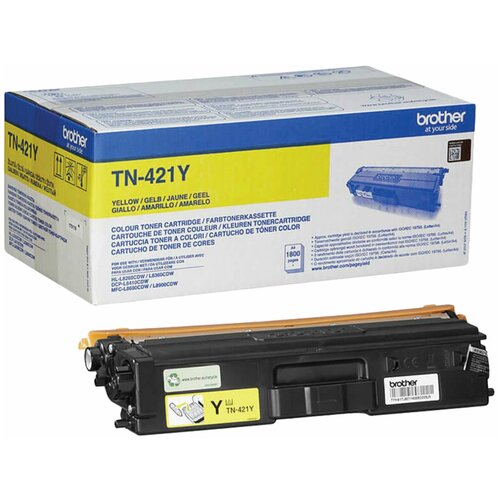 Картридж лазерный BROTHER TN421Y HLL8260CDW DCPL8410CDW MFCL8690CDW, желтый, оригинальный