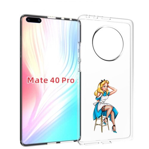 Чехол MyPads девушка-в-чулках женский для Huawei Mate 40 Pro (NOH-NX9) задняя-панель-накладка-бампер чехол mypads девушка в фиолетовой куртке женский для huawei mate 40 pro noh nx9 задняя панель накладка бампер