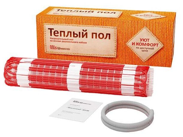 Комплект "Теплый пол" (мат) WSM 100Вт/0.65кв. м, WARMSTAD 2206160 (1 шт.)