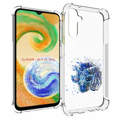 чехол mypads расплывчатая зебра для samsung galaxy xcover 5 задняя панель накладка бампер Чехол MyPads расплывчатая зебра для Samsung Galaxy A14 4G/ 5G задняя-панель-накладка-бампер