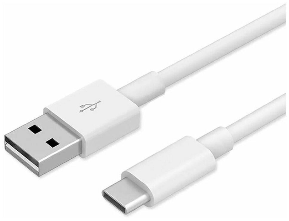 Кабель Type-C / USB для зарядки мобильных устройств / Длина 2 метра / Провод для телефона планшета наушников / Шнур с разъемом ЮСБ Тайп Си / Белый