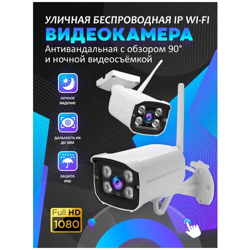 Уличная антивандальная IP Wi-Fi камера в металлическом корпусе с ночной съемкой и датчиком движения 399900₽