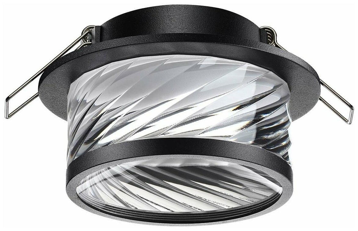 Встраиваемый светильник Novotech Gem 370918, GU10, 9Вт, кол-во ламп:1шт, Черный