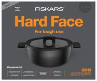 Кастрюля FISKARS Hard Face 5 л, черная