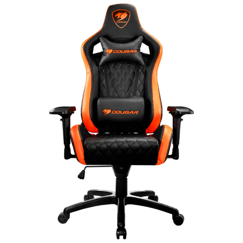 фото Компьютерное кресло cougar armor s игровое, обивка: искусственная кожа, цвет: черный/оранжевый