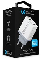 Сетевая зарядка Qumo 23714 белый