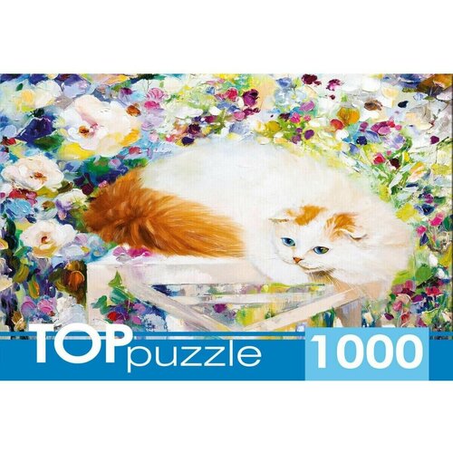 фото Пазл top puzzle 1000 деталей: г. котинова. в летнем саду рыжий кот