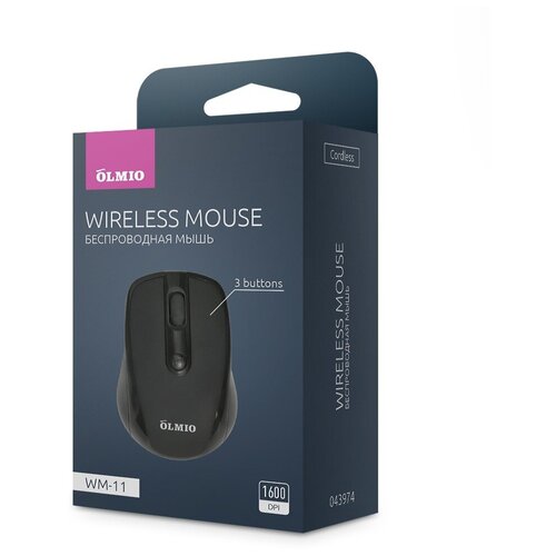 Беспроводная мышь Olmio WM-11 черная 38100₽