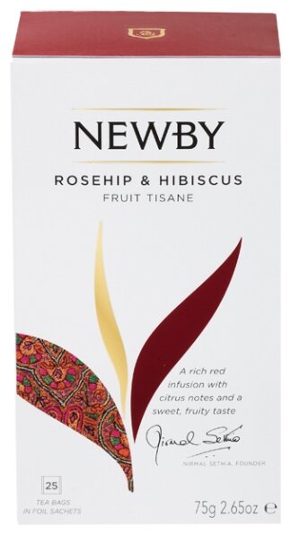 Напиток чайный Newby Гибискус шиповник 25х3г Ньюби - фото №1