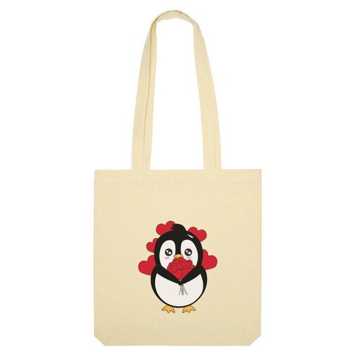 Сумка шоппер Us Basic, бежевый сумка влюбленный пингвин оранжевый