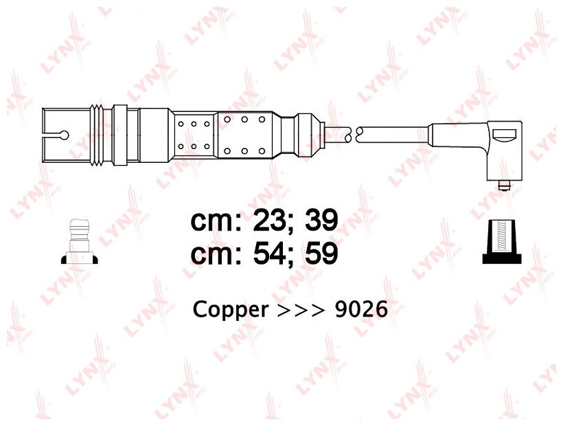Комплект высоковольтных проводов LYNXauto SPE8013