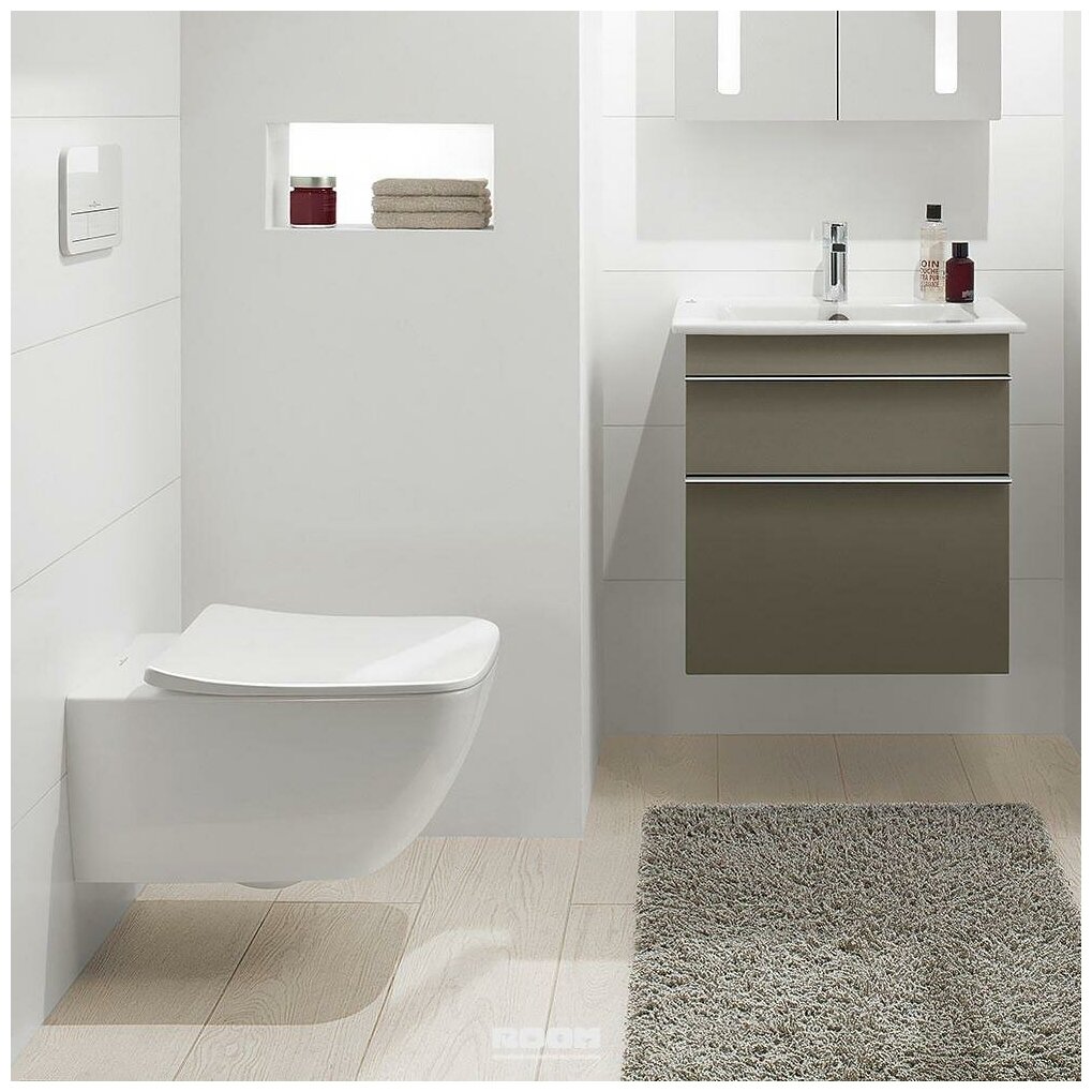 Унитаз подвесной Villeroy & Boch альпийский белый - фото №2