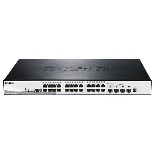 Коммутатор D-Link DGS-1510-28XMP/A1A 24G 4SFP+ 24PoE+ 370W управляемый коммутатор d link dgs 1250 28xmp dgs 1250 28xmp a1a 24g 4sfp 24poe 370w настраиваемый