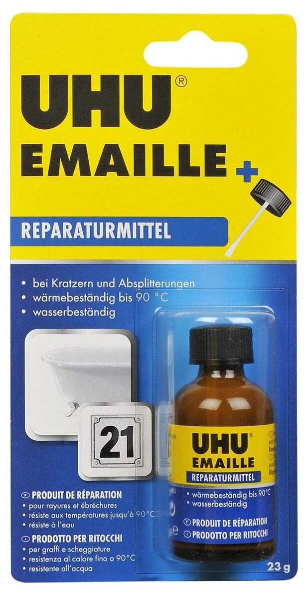 Cредство для ремонта эмалированных поверхностей UHU "Emaille" 23 г - фото №1