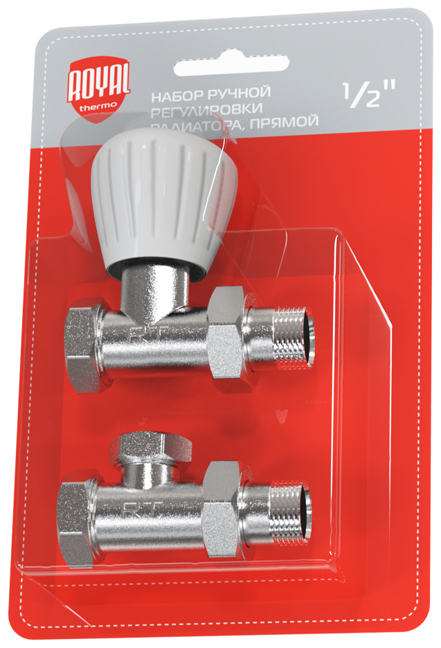 Набор ручной регулировки радиатора 1/2" прямой ROYAL THERMO (RTO50.009) НС-1161353 - фотография № 3