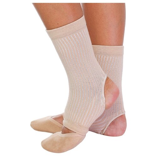 Голеностоп гимнастический размер М цвет бежевый 758₽