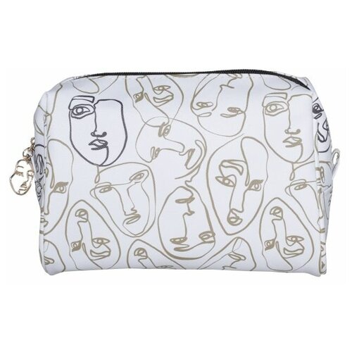 фото Косметичка, 21х15 см, полиуретан, бежевая, лица, face kuchenland