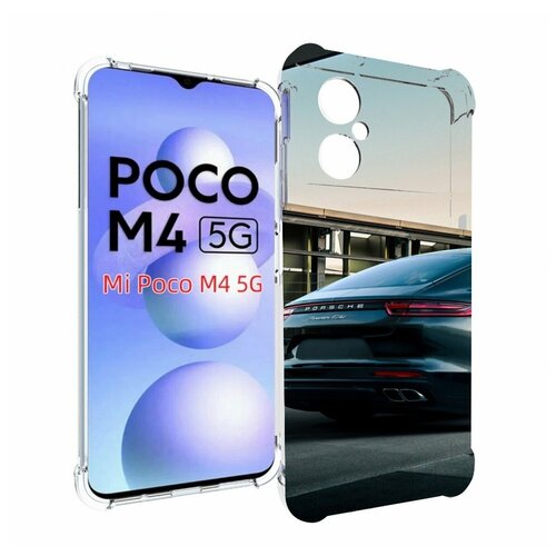 Чехол MyPads porsche порш 4 для Xiaomi Poco M4 5G задняя-панель-накладка-бампер