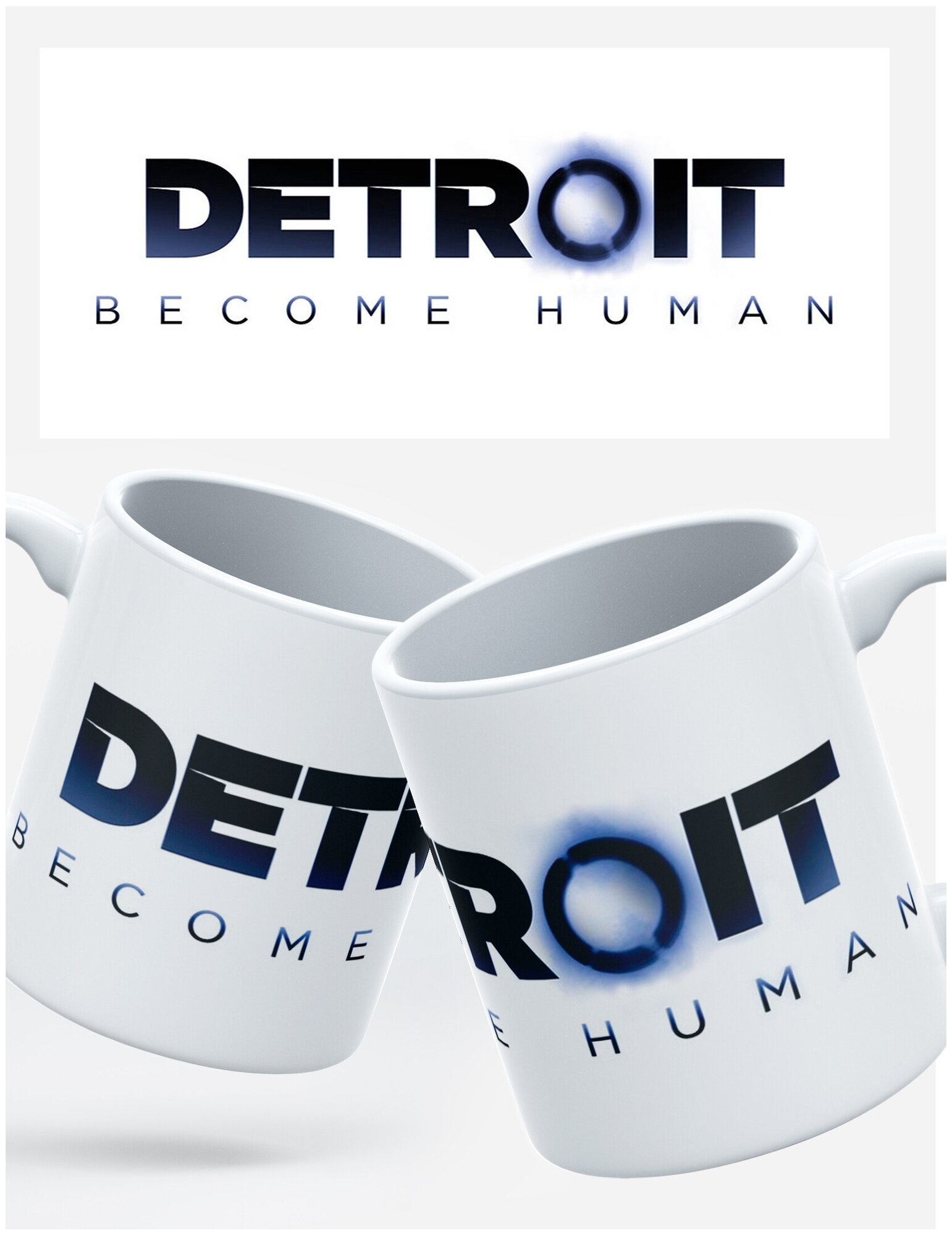 Кружка RocketCup с принтом "Detroit: become human" игра компьютерная