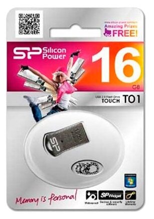 Флеш-диск Silicon Power Touch T01 16Gb black (SP016GBUF2T01V1K)