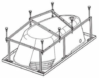 Монтажный комплект к ванне Santek ГОА 150х100 арт. 1WH112428
