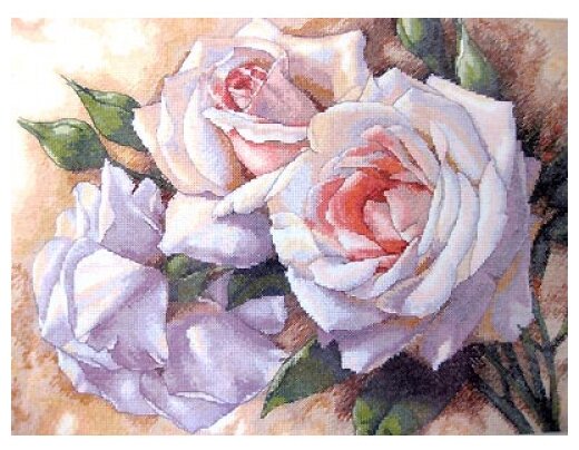 Dimensions Набор для вышивания крестиком White Roses (Белые Розы) 41 х 28 см (35247)