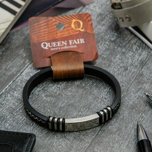 фото Браслет-цепочка, размер 23 см, черный нет бренда