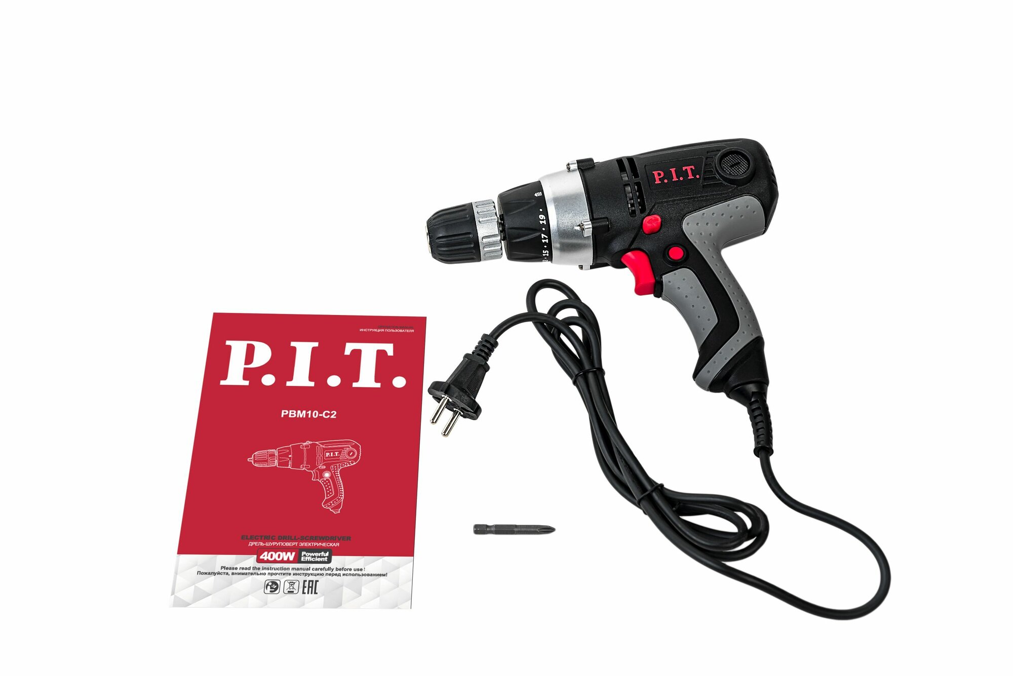 Дрель-шуруповерт P.I.T. PBM10-C2, от сети — фото 1